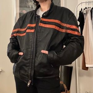 {vintage} leather motorcycle jacket